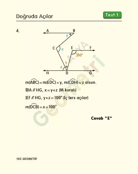 solve for x parallel lines