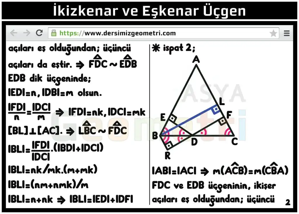 isosceles triangles